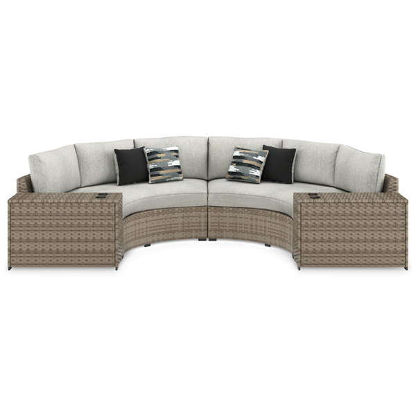 Signature Design by Ashley Calworth 4Piece Outdoor Sectional Wayfair